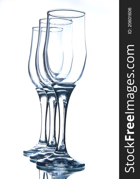 Three cups on a transparent background. Three cups on a transparent background