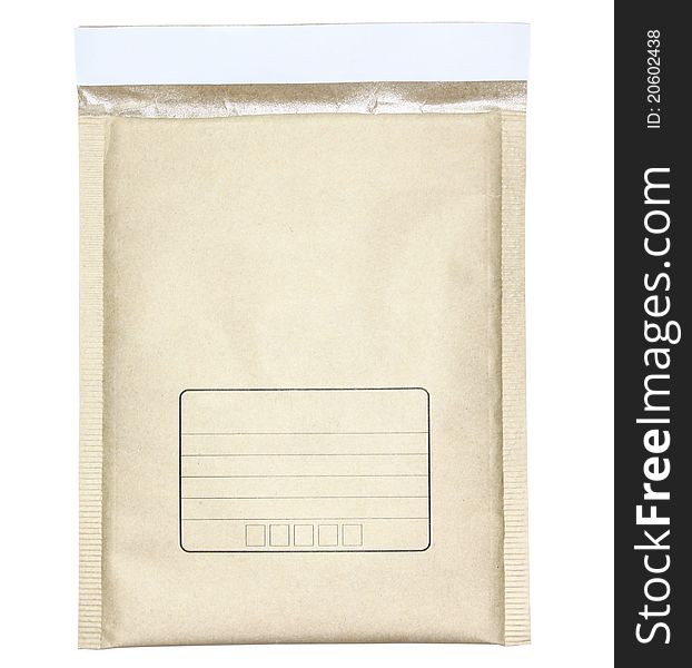 Brown Envelop letter isolate on white background