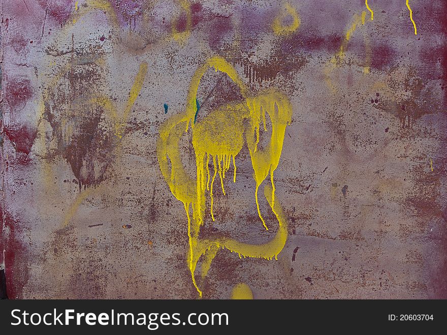 The colored paint rust background iron. The colored paint rust background iron