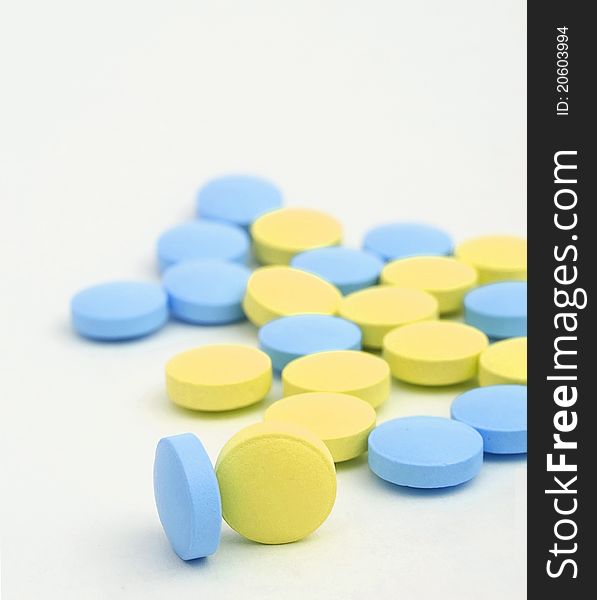 Pills on the isolated background. Pills on the isolated background