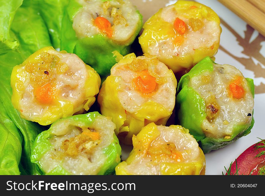 Shumai or chinese steamed dumpling