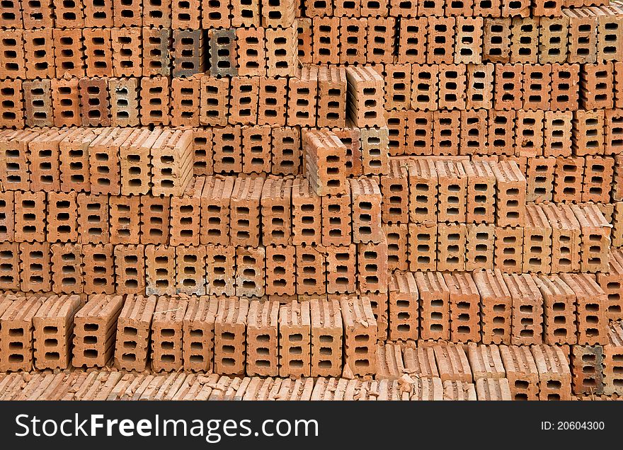 Detail and pattern of stacking with brick. Detail and pattern of stacking with brick