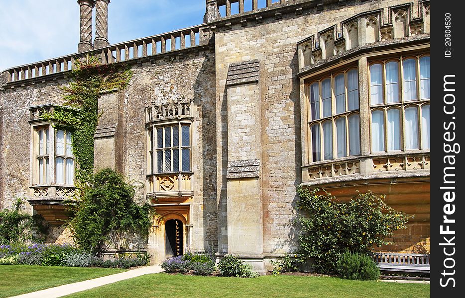 Medieval English Abbey Viewed From The Garden