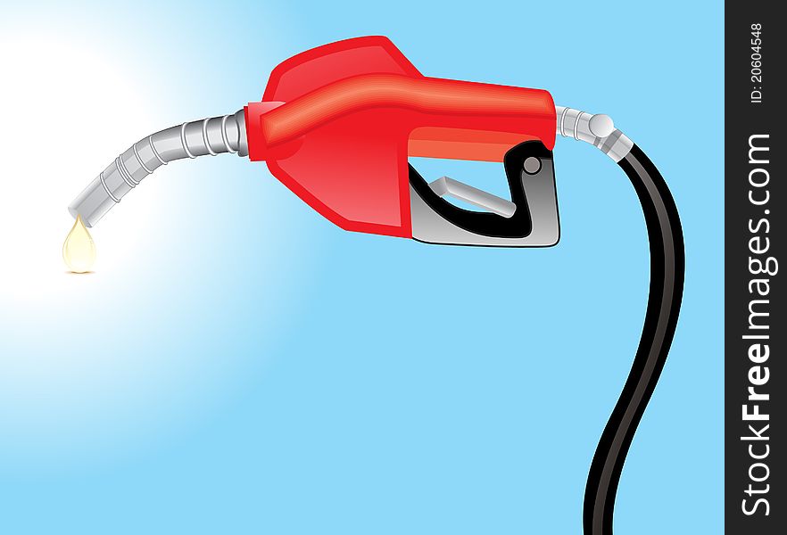 Abstract fuel petrol pump handle