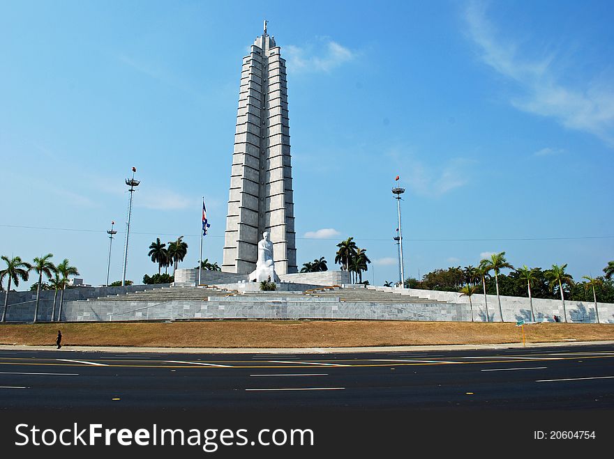 Monument to the communist revolution that overthrew the Batista regime and severed all contact with America and their allies. Monument to the communist revolution that overthrew the Batista regime and severed all contact with America and their allies.