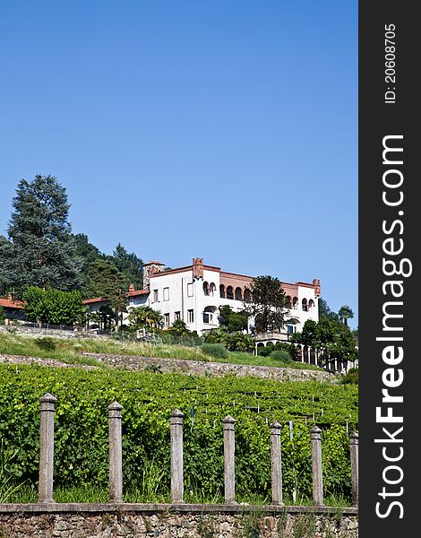 Tuscany, Italy. Italian luxury villa in the country, close to a Lambrusco vineyard. Tuscany, Italy. Italian luxury villa in the country, close to a Lambrusco vineyard