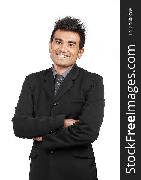 Portrait of young businessman smiling