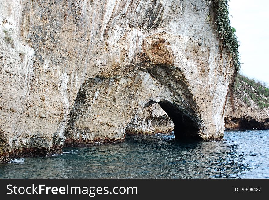 Stone arch at pacific sea. Stone arch at pacific sea