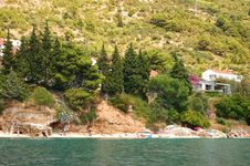 Picturesque Scenic View Of Adriatic Beach In Brist Royalty Free Stock Photo Picturesque Scenic View Of Adriatic Beach In Brist Royalty Free Stock Photo