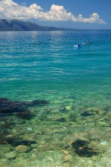 Picturesque Scenic View Of Adriatic Beach In Brist Stock Photos Picturesque Scenic View Of Adriatic Beach In Brist Stock Photos