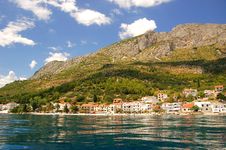 Picturesque Scenic View Of Adriatic Beach In Brist Stock Image Picturesque Scenic View Of Adriatic Beach In Brist Stock Image
