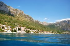 Picturesque Scenic View Of Adriatic Beach In Brist Royalty Free Stock Photography Picturesque Scenic View Of Adriatic Beach In Brist Royalty Free Stock Photography