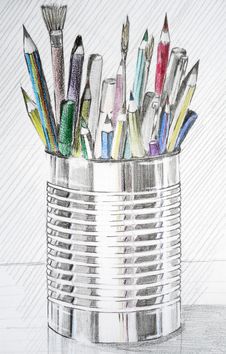 Pencils Case Stock Photography Pencils Case Stock Photography