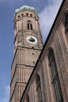 Frauenkirche Tower In Munich Stock Photos