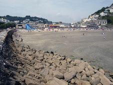 Mid-day Beach Rock Ridge. Stock Images Mid-day Beach Rock Ridge. Stock Images