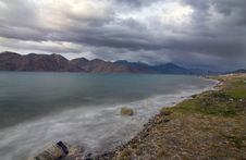 Pangong Lake In Evening Stock Photography Pangong Lake In Evening Stock Photography
