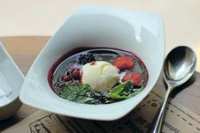 Berries Dessert With Ice-cream Stock Photos Berries Dessert With Ice-cream Stock Photos
