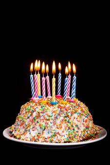 Birthday Cake With Candles Stock Photos Birthday Cake With Candles Stock Photos