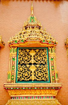 Thai Style Temple Window Royalty Free Stock Photos