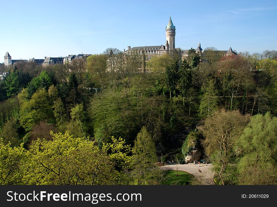 Castle in the Luxembourg City. Castle in the Luxembourg City