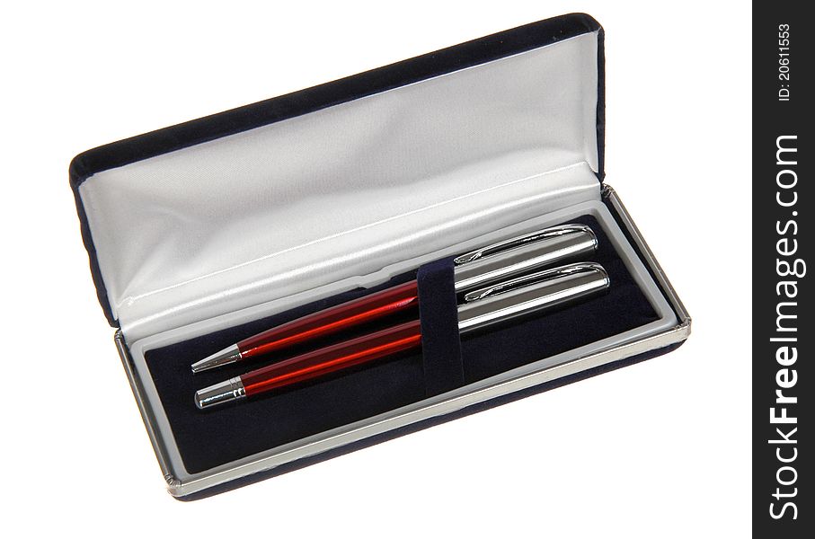 Two Pens In Black Velvet Box