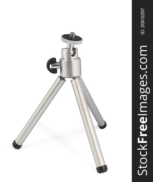 A small tripod on a white background. A small tripod on a white background