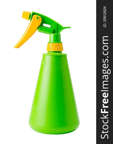 Green Spray Bottle, Isolated