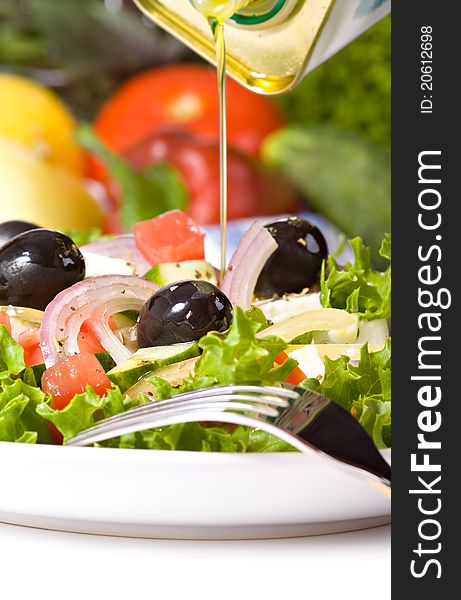 Healthy greek salad