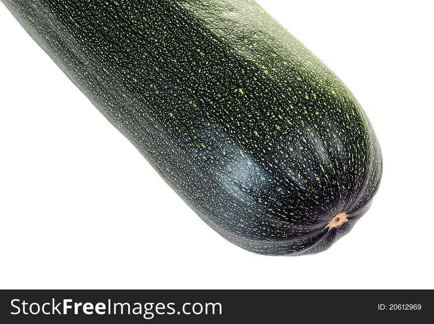 Green raw marrow isolated on white background. Green raw marrow isolated on white background