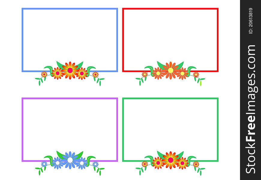 Rectangular frames with floral patterns, suitable for your photos. Frames can also be used to create Web sites, books, leaflets and brochures. Rectangular frames with floral patterns, suitable for your photos. Frames can also be used to create Web sites, books, leaflets and brochures.