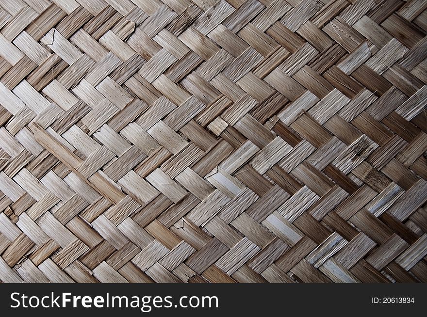 Bamboo handycraft background in thailand