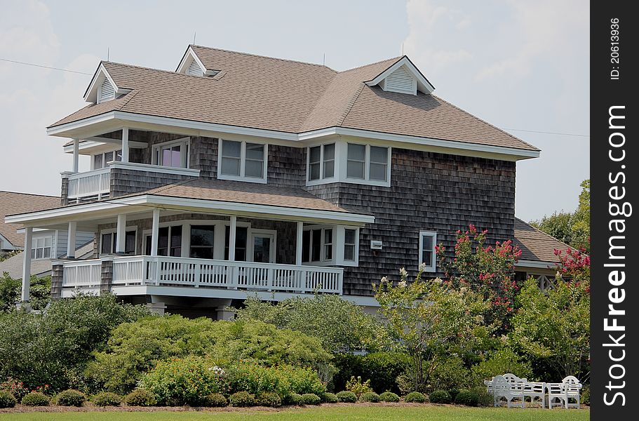 A house on the ocean in North Carolina, shown during the summer. A house on the ocean in North Carolina, shown during the summer.