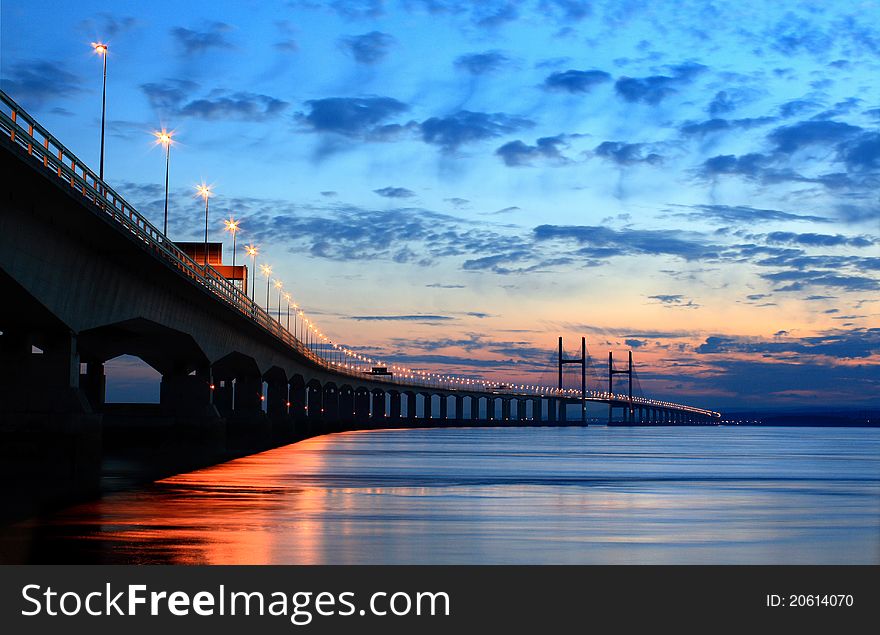 The Second Severn Crossing carrying traffic between England and Wales. The Second Severn Crossing carrying traffic between England and Wales