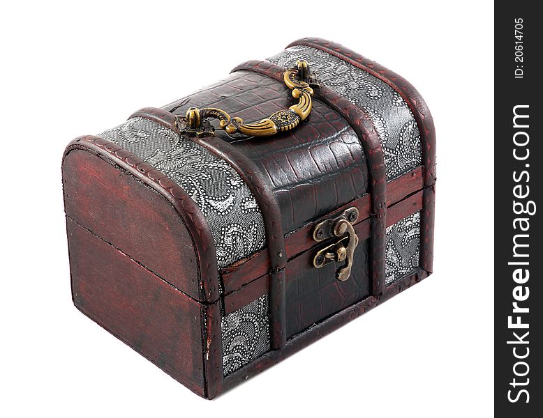 Treasure box isolated on white background