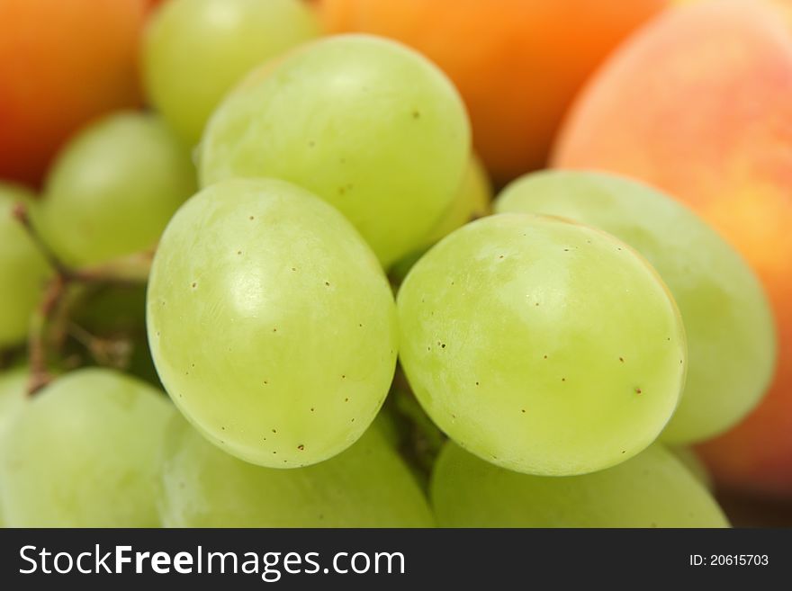 Close-up of green grape. Close-up of green grape