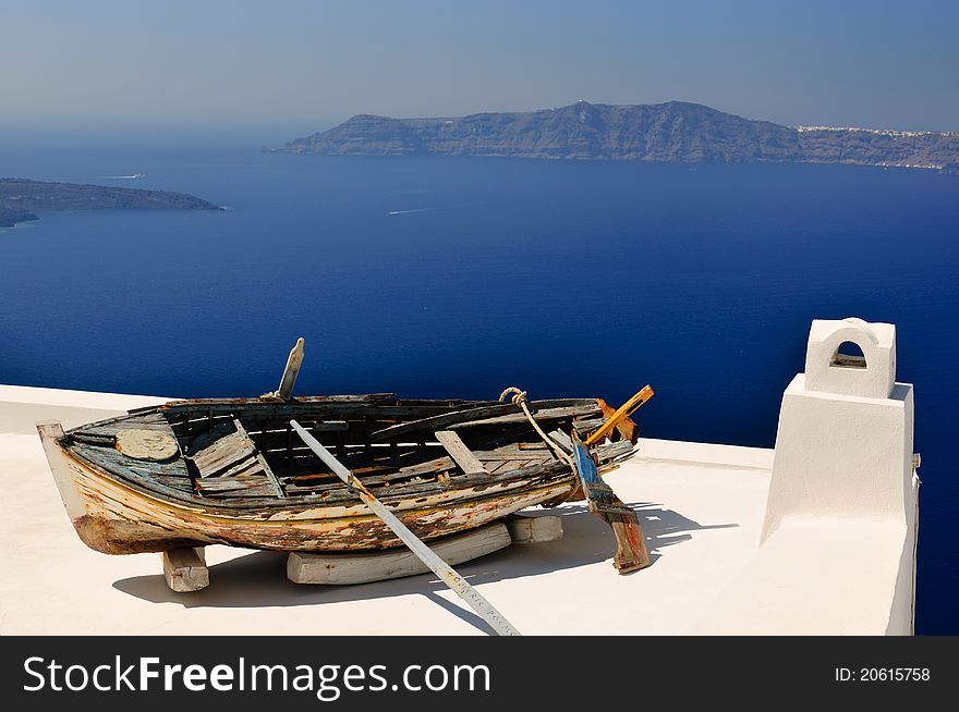 The view of Santorini. Shot was taken in the city Oia, Santorini, Greece. The view of Santorini. Shot was taken in the city Oia, Santorini, Greece.