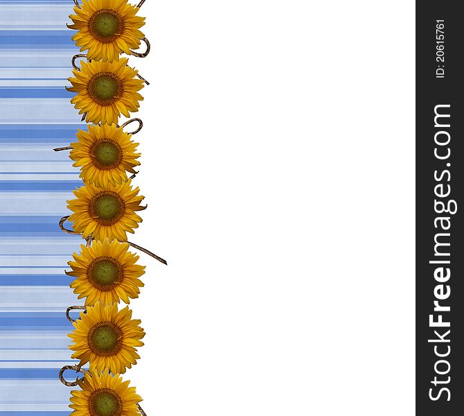 Greeting Card With Sunflowers