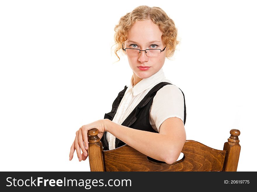 Redhead Girl With Glasses