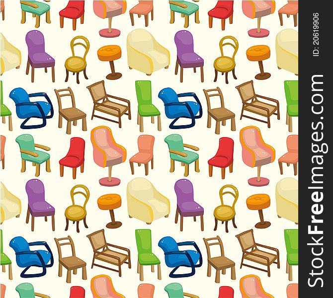 Chair furniture seamless pattern,vector,illustration