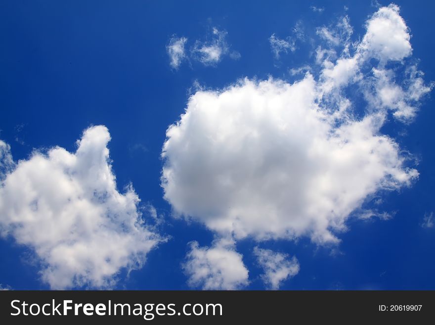 Blue sky and white clouds in north china