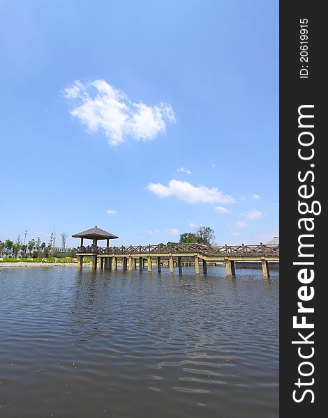 Blue sky and landscape architecture