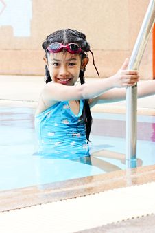 Young Girl Going Out Of Swimming Pool Stock Images Young Girl Going Out Of Swimming Pool Stock Images