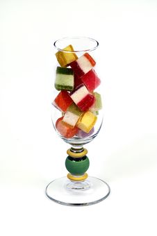 Jelly Candy On Glass Royalty Free Stock Photo Jelly Candy On Glass Royalty Free Stock Photo