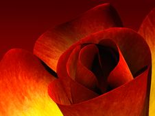 Red Rose With Petals In Form Of Heart Stock Photos Red Rose With Petals In Form Of Heart Stock Photos