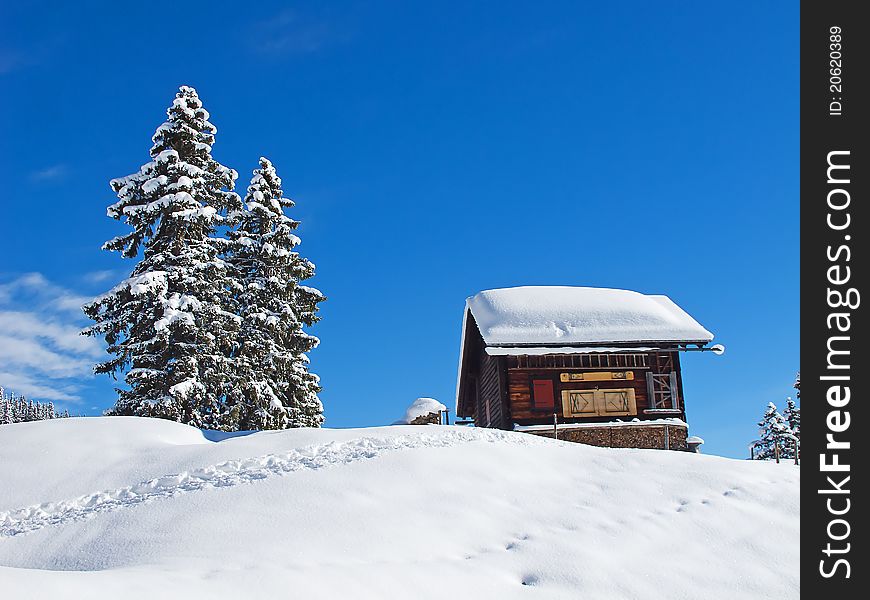 Winter in the swiss alps, Switzerland. Winter in the swiss alps, Switzerland