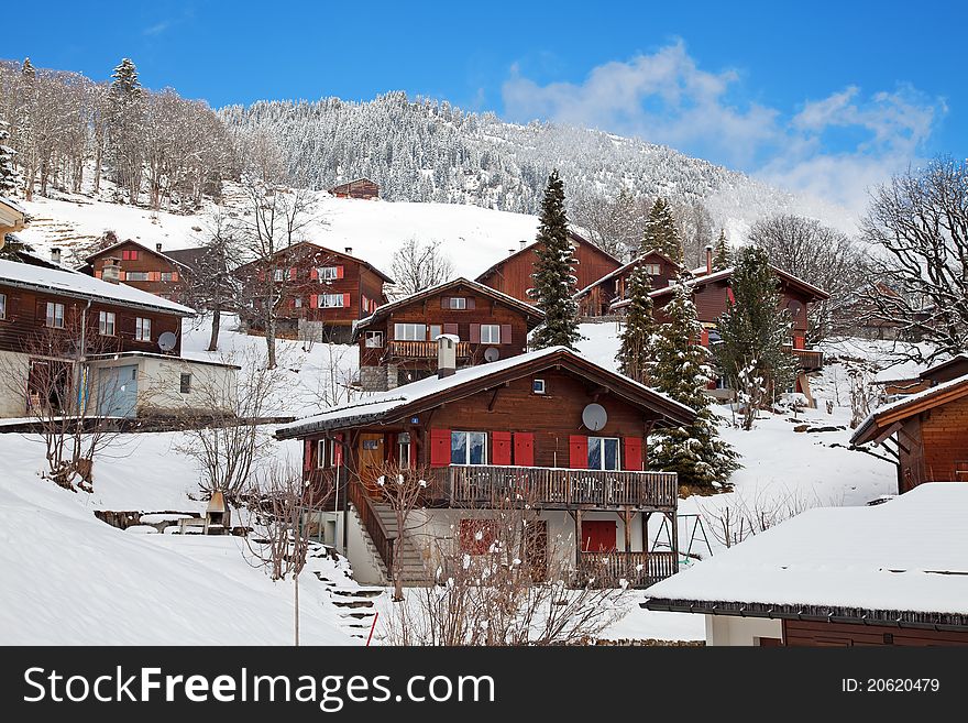 Winter in the swiss alps, Switzerland. Winter in the swiss alps, Switzerland