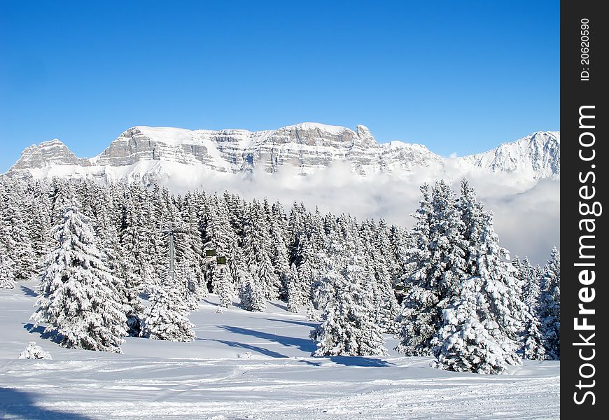 Winter in the swiss alps, Switzerland. Winter in the swiss alps, Switzerland