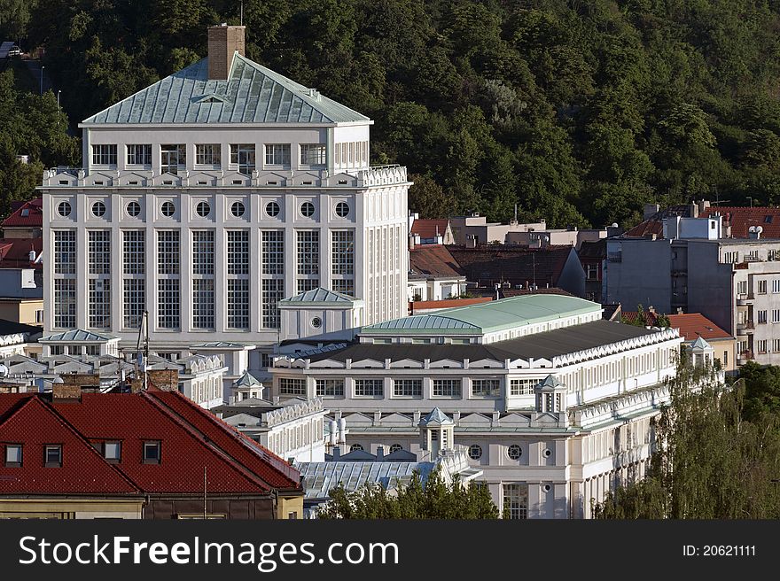 Historic water filtration building in Prague. Historic water filtration building in Prague