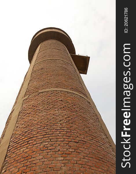 Red brick storage water tower in china