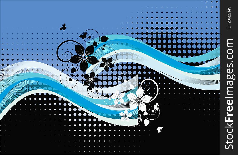 Abstract flowers background for your text
